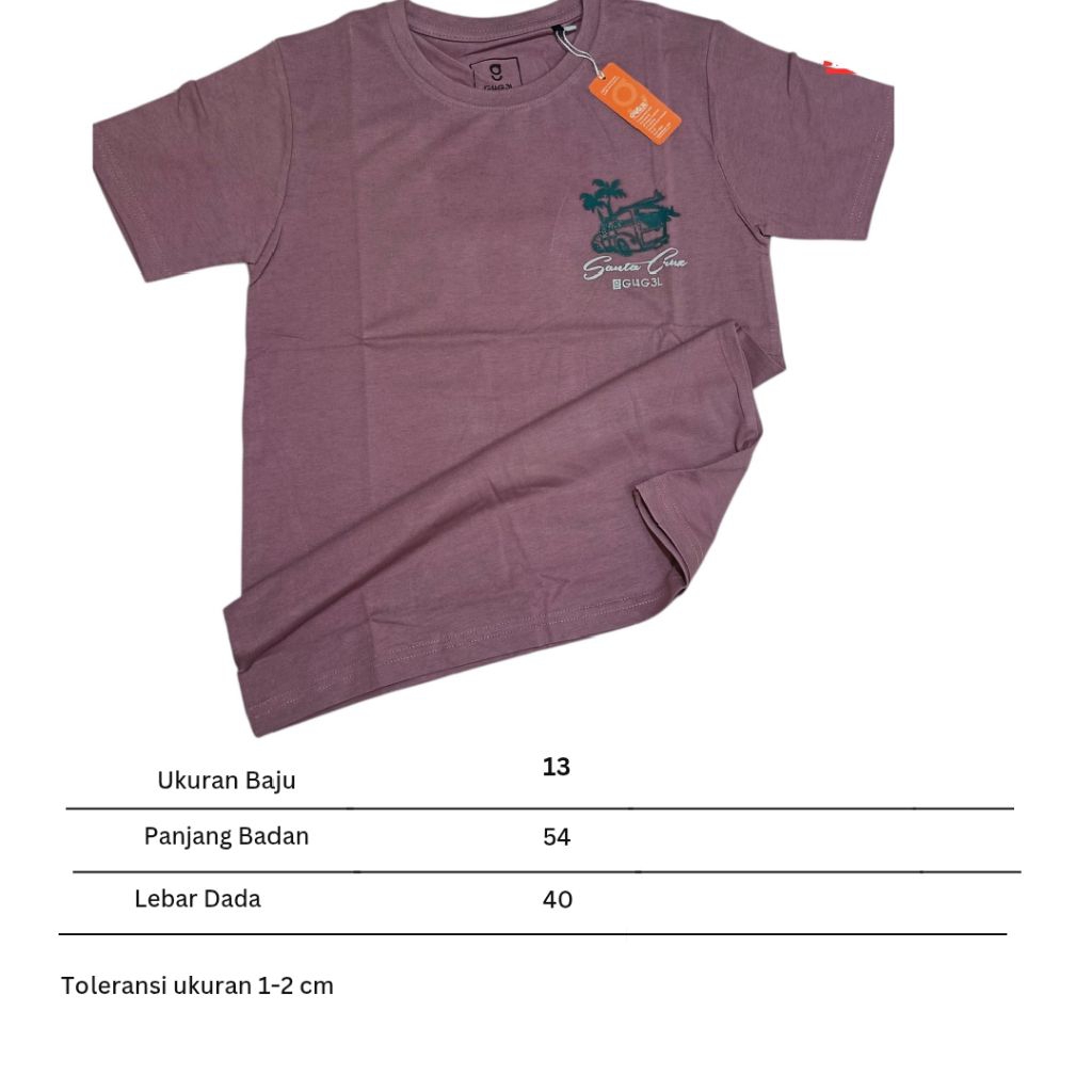 KAOS ANAK GUGEL KIDS LENGAN PENDEK ANAK LAKI LAKI SIZE 13
