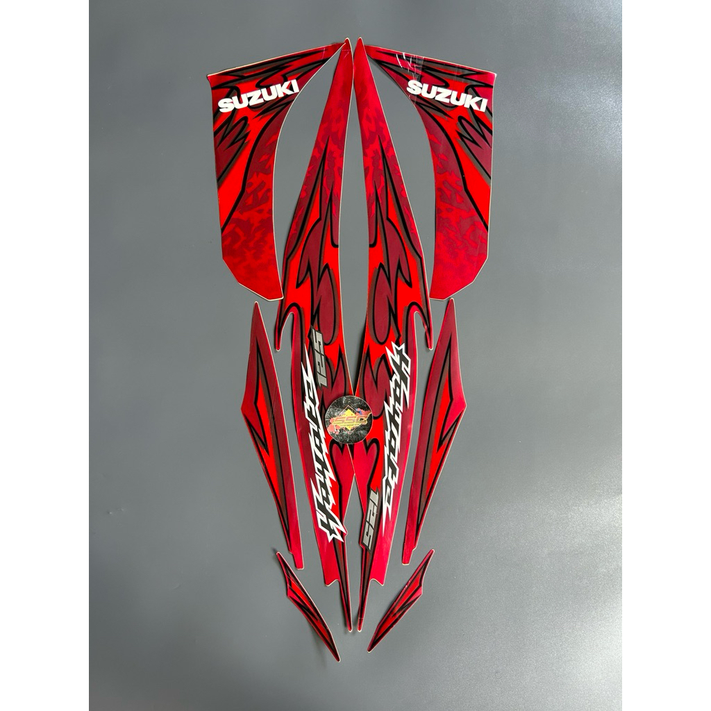 STRIPING STIKER SUZUKI HAYATE 2012 MERAH