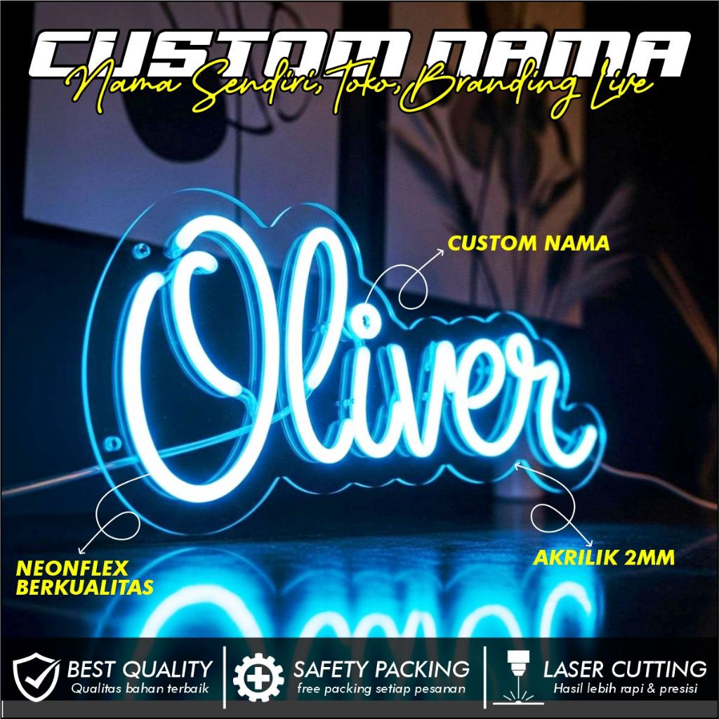 STARSIGN Neon Sign Nama Custom LED | Lampu Hias Unik | Lampu LED Tulisan Sesuai Pesanan