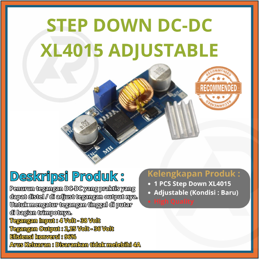 XL4015 DC STEP DOWN ADJUSTABLE POWER SUPPLY MODULE LITHIUM