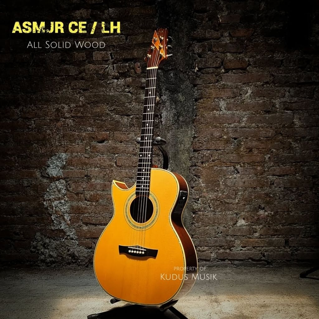 gitar akustik elektrik kidal gitar lefthand original samick ASMJRCE LH all solid wood