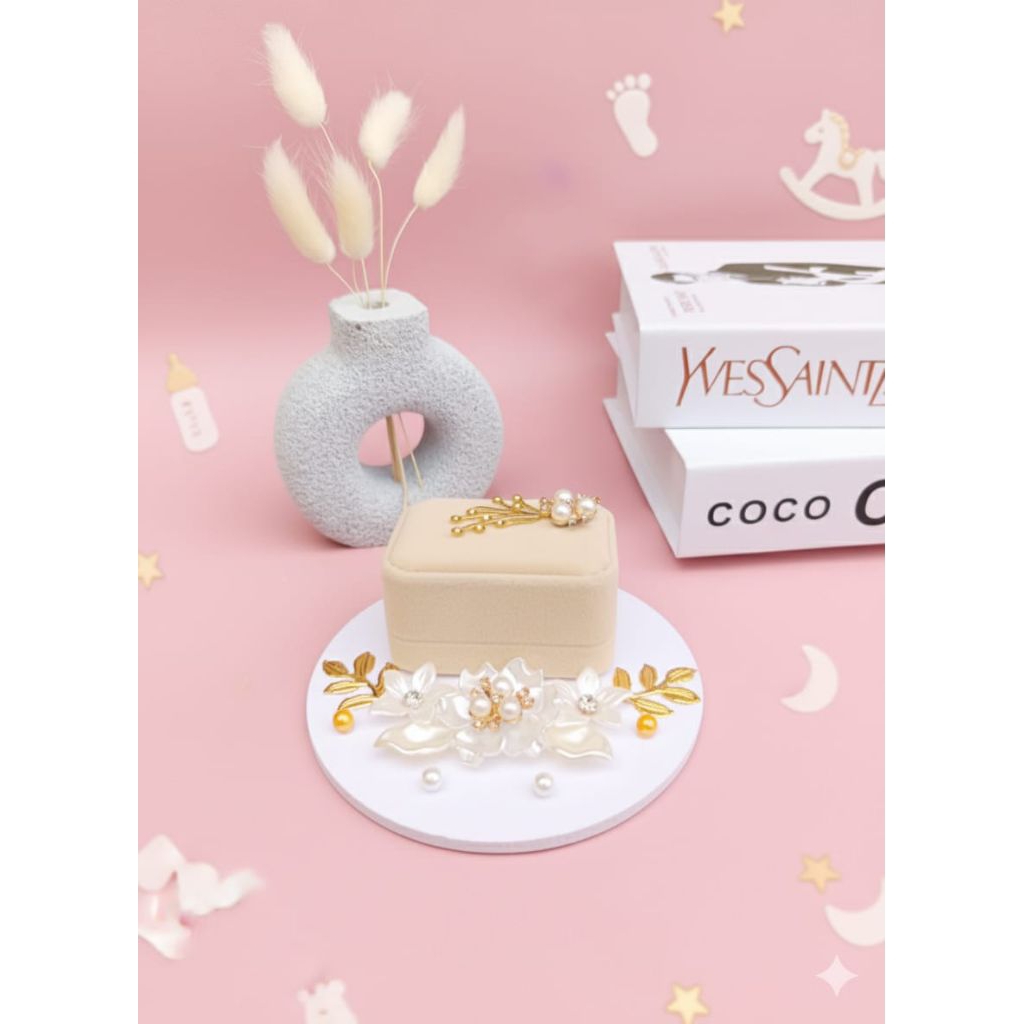 Ring Box Cincin Mewah Siap Kirim/Kotak Cincin Bludru