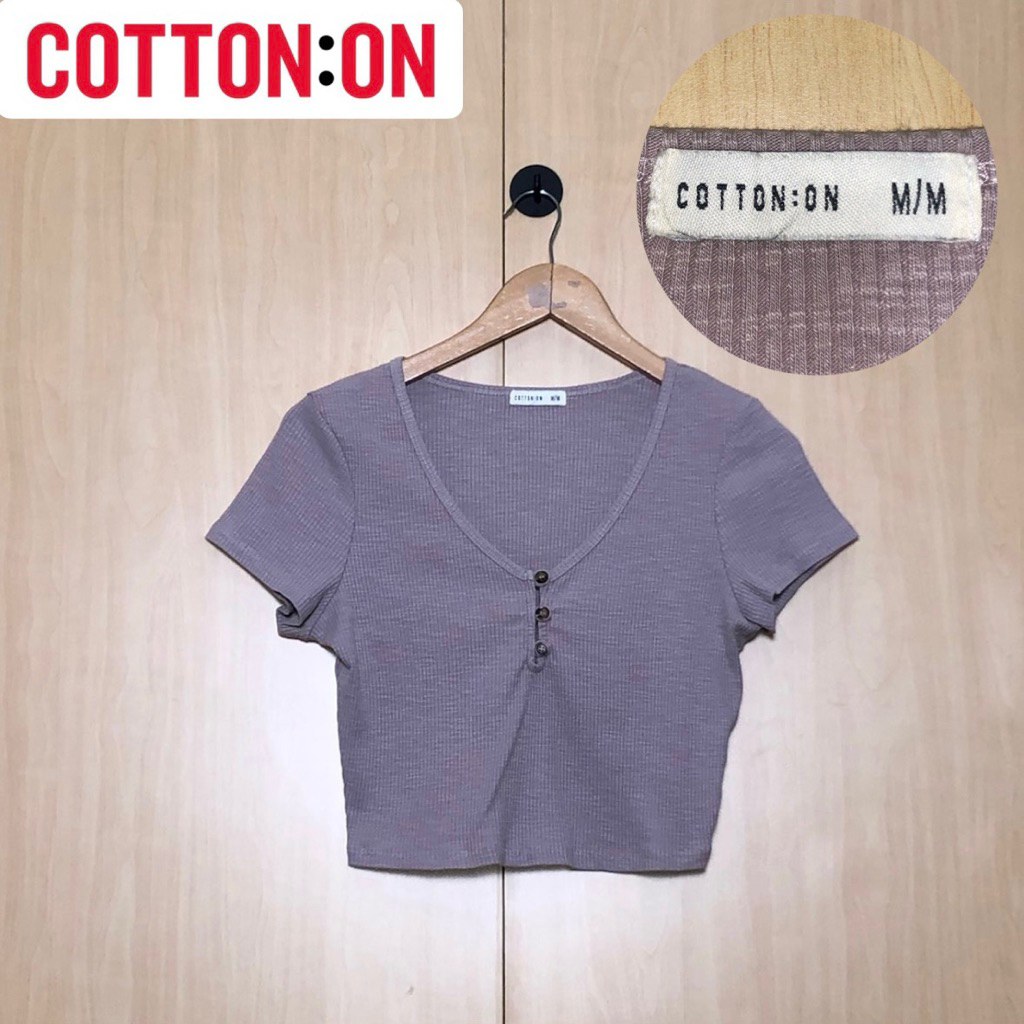 Cotton On crop ribbed top M