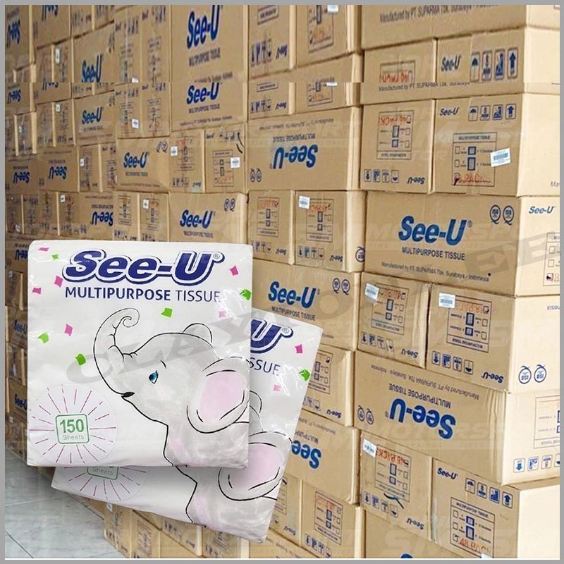 Tissue See U Pop Up 150sheet Tisu See-U Gajah Serbaguna