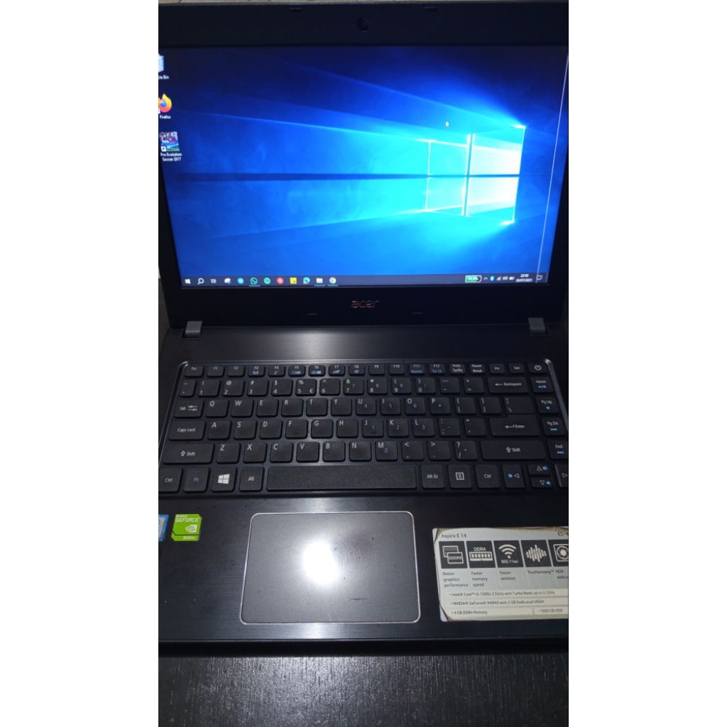 Laptop Acer E5 475G i5 7200U 8 GB RAM
