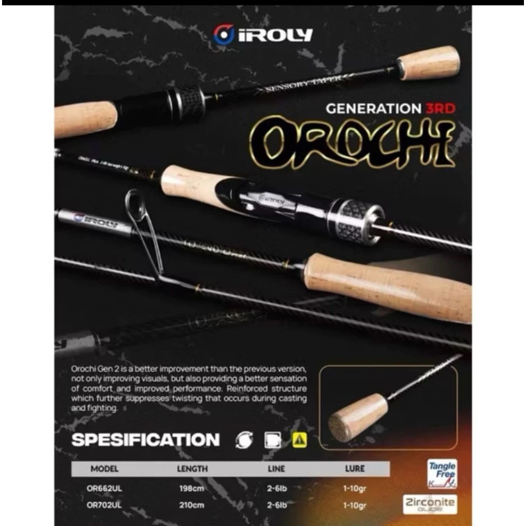 JORAN SPINNING IROLY OROCHI GEN 3 662 & 702 SOLID CARBON