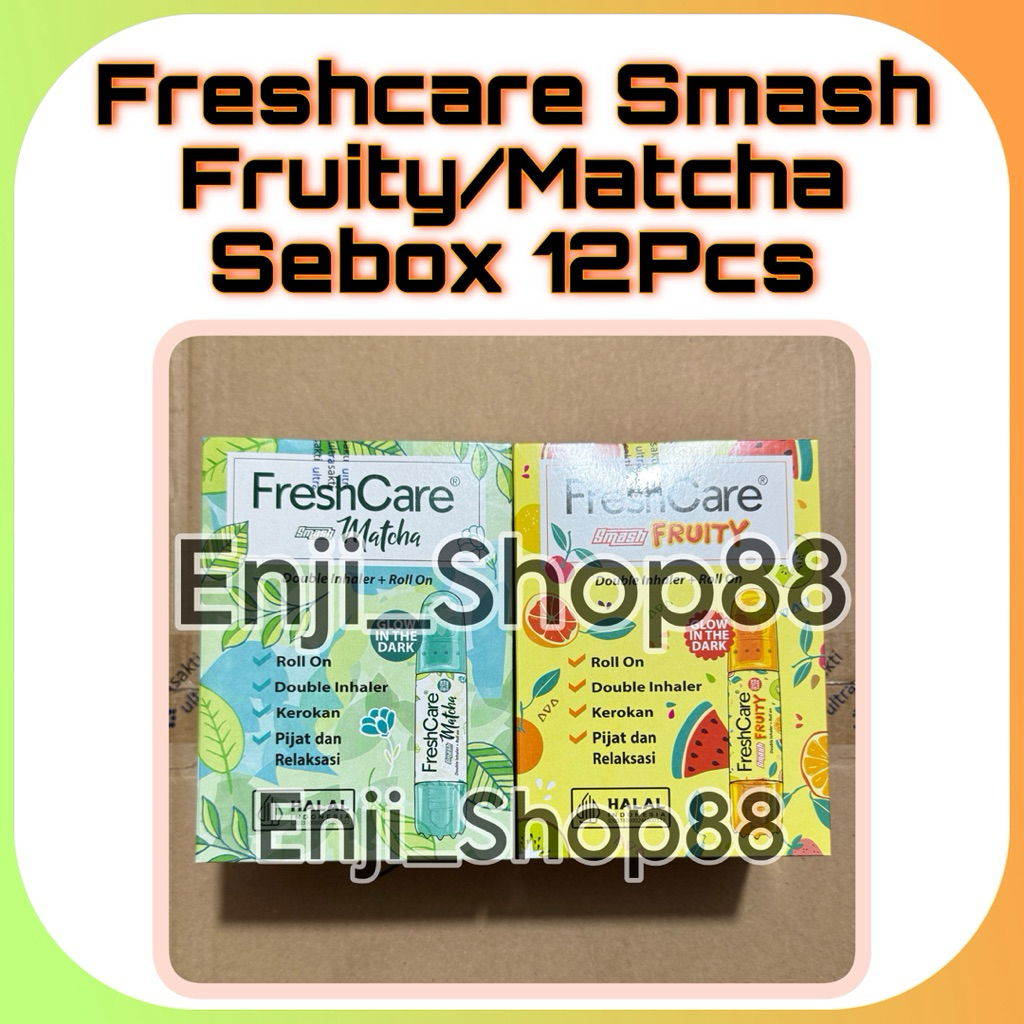 { SEBOX 12PCS } 1 BOX FRESHCARE SMASH FRUITY 12PCS FRESHCARE SMASH MATCHA HARGA GROSIR