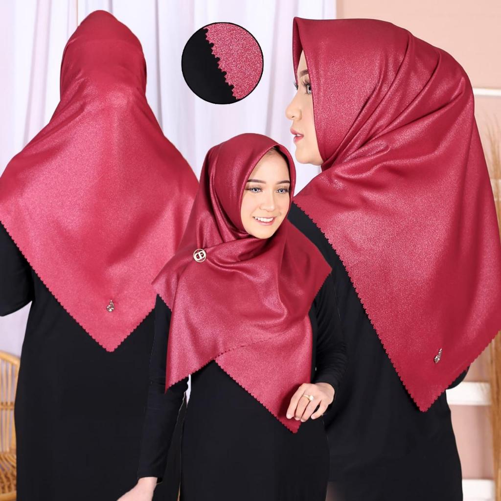 Hijab segi empat polos glamour dafanya ( warna baru)