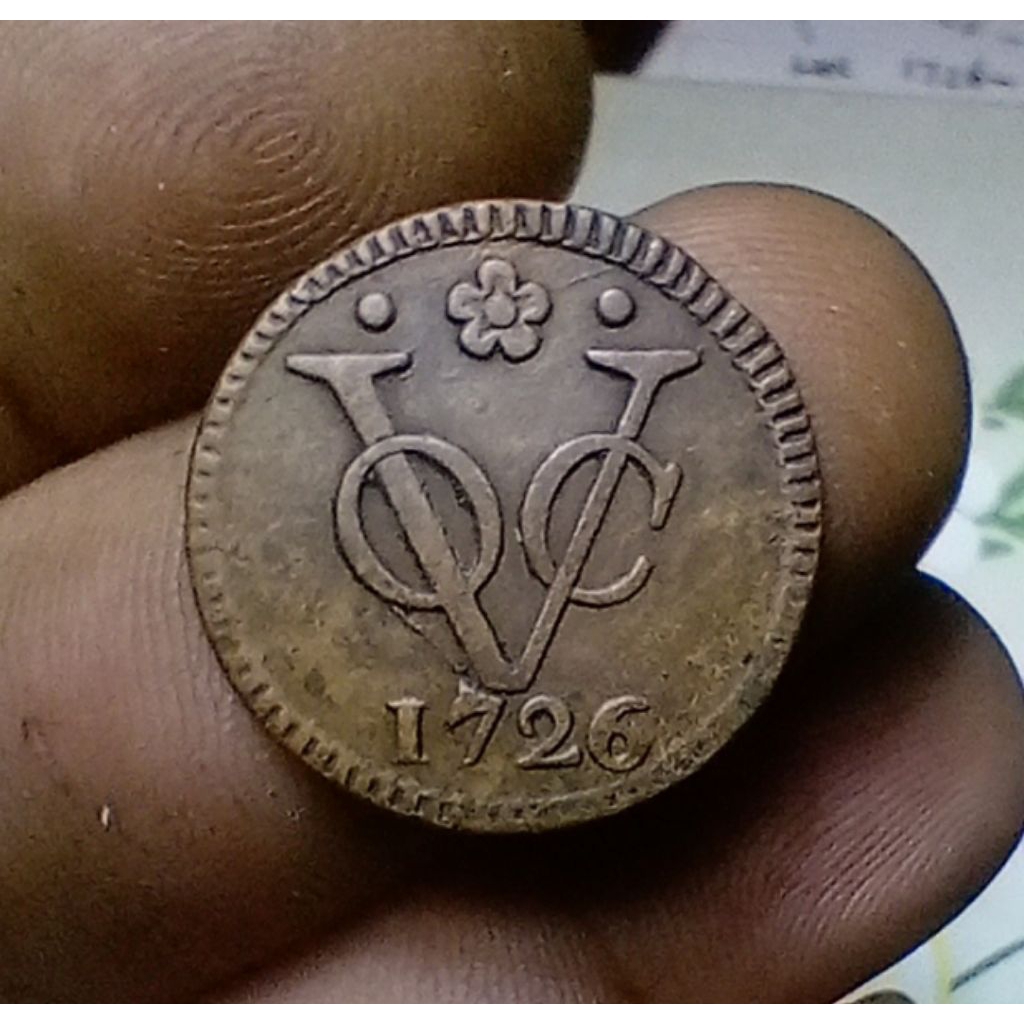 Koin VOC 1 Duit Holland 1726 Rare
