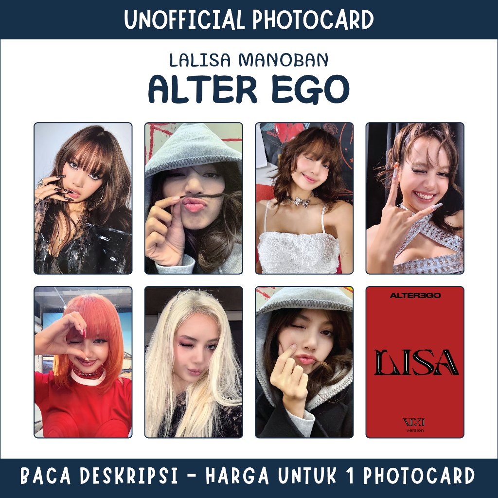 [UNOFFICIAL PHOTOCARD] BLACKPINK LISA - ALTER EGO