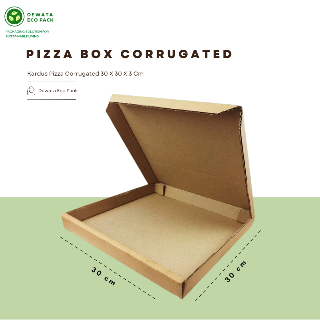 Box Pizza Corrugated 30x30x3cm / Box Pizza / Dus Pizza / Kotak Pizza WAJIB BELI PER 50PCS TIDAK BISA