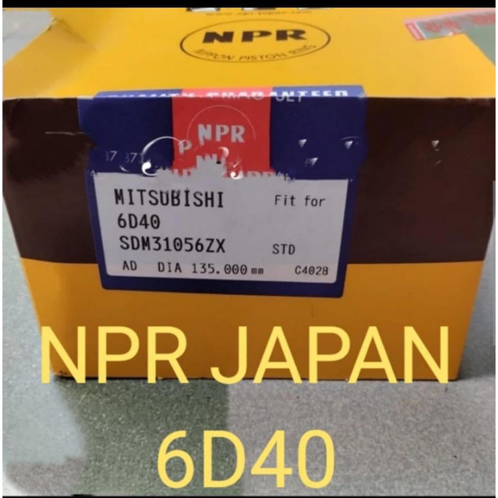 RING PISTON SEHER MITSUBISHI 6D40 MERK NPR JAPAN. 1SET