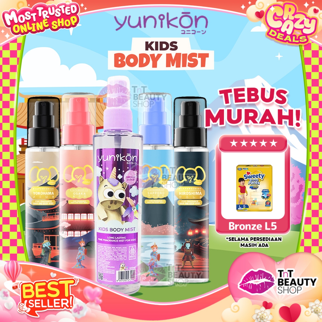 Yunikon Kids Body Mist All Varian / Minyak Wangi Anak-Anak / Parfum Anak-Anak 100ml  | TnT Beauty Sh