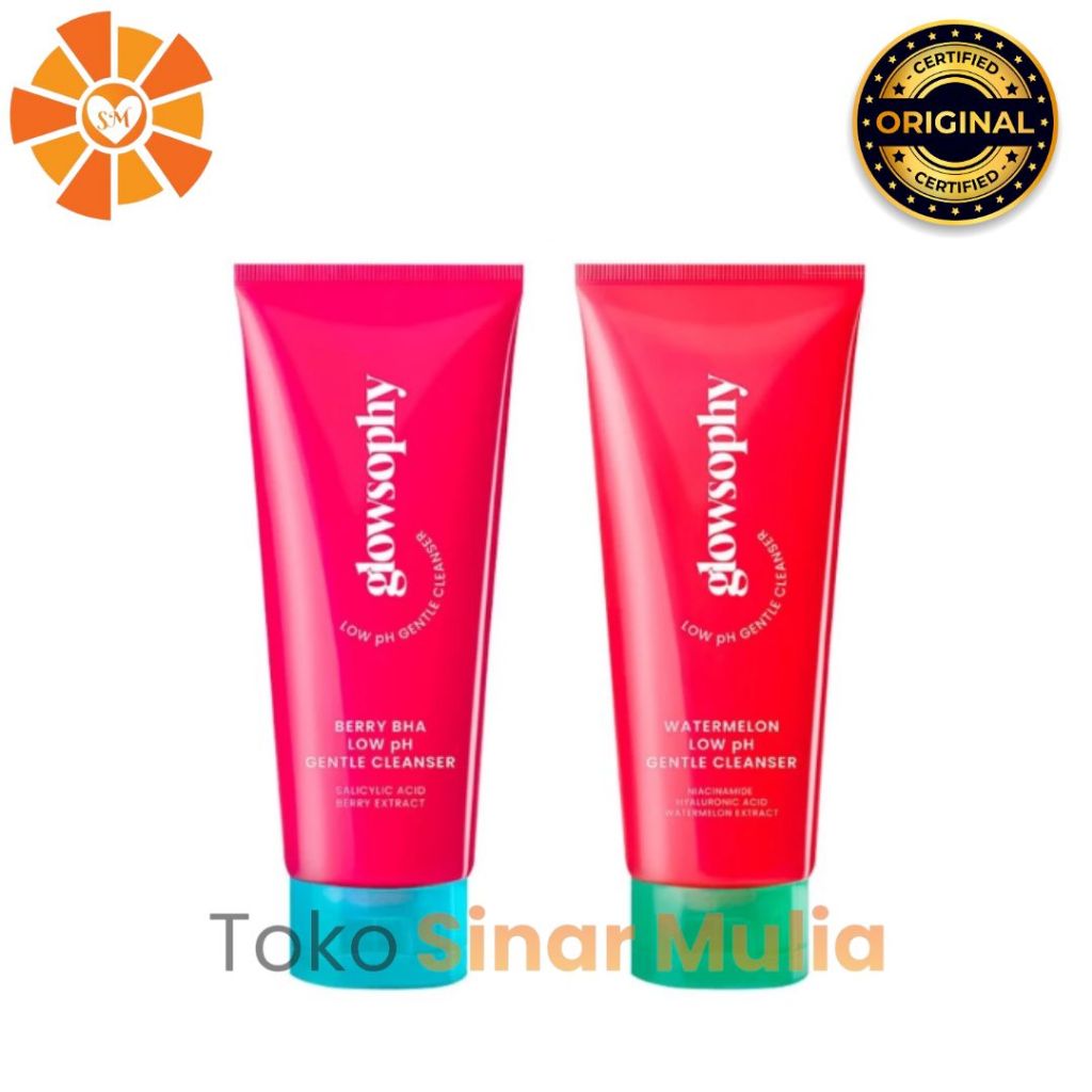 GLOWSOPHY - Berry BHA Low pH Gentle Cleanser || Watermelon Low pH Gentle Cleanser
