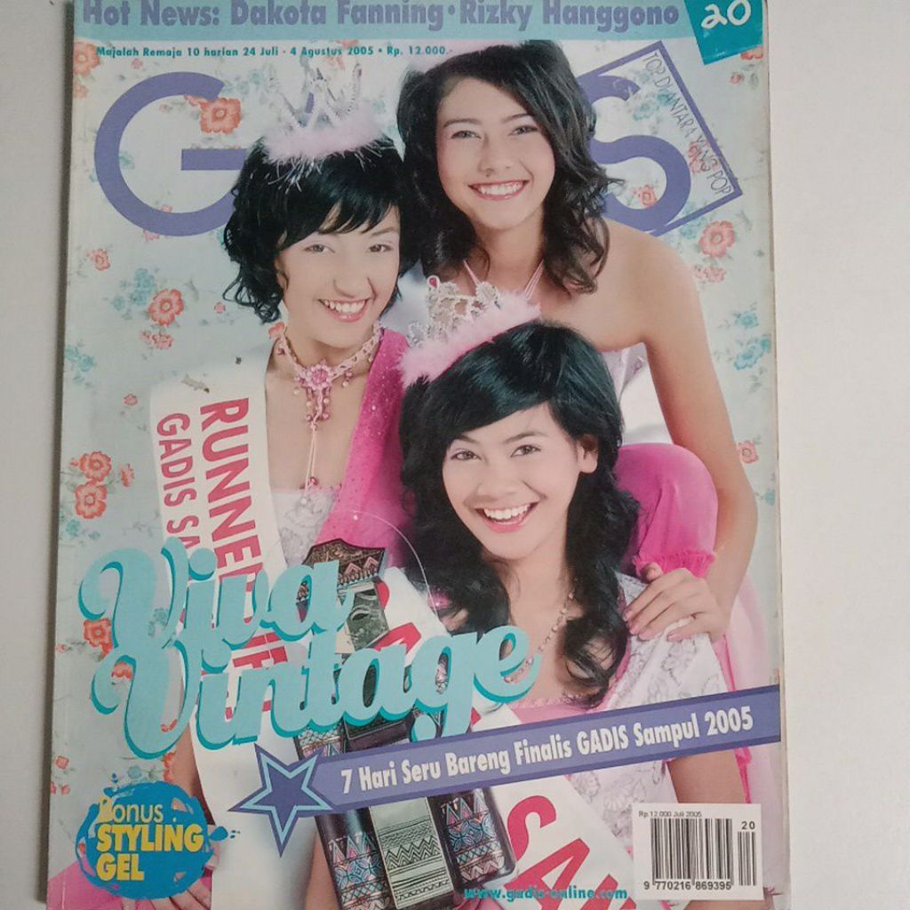 Majalah Gadis Tahun 2005 Cover Kemenangan Indah Indriana CS
