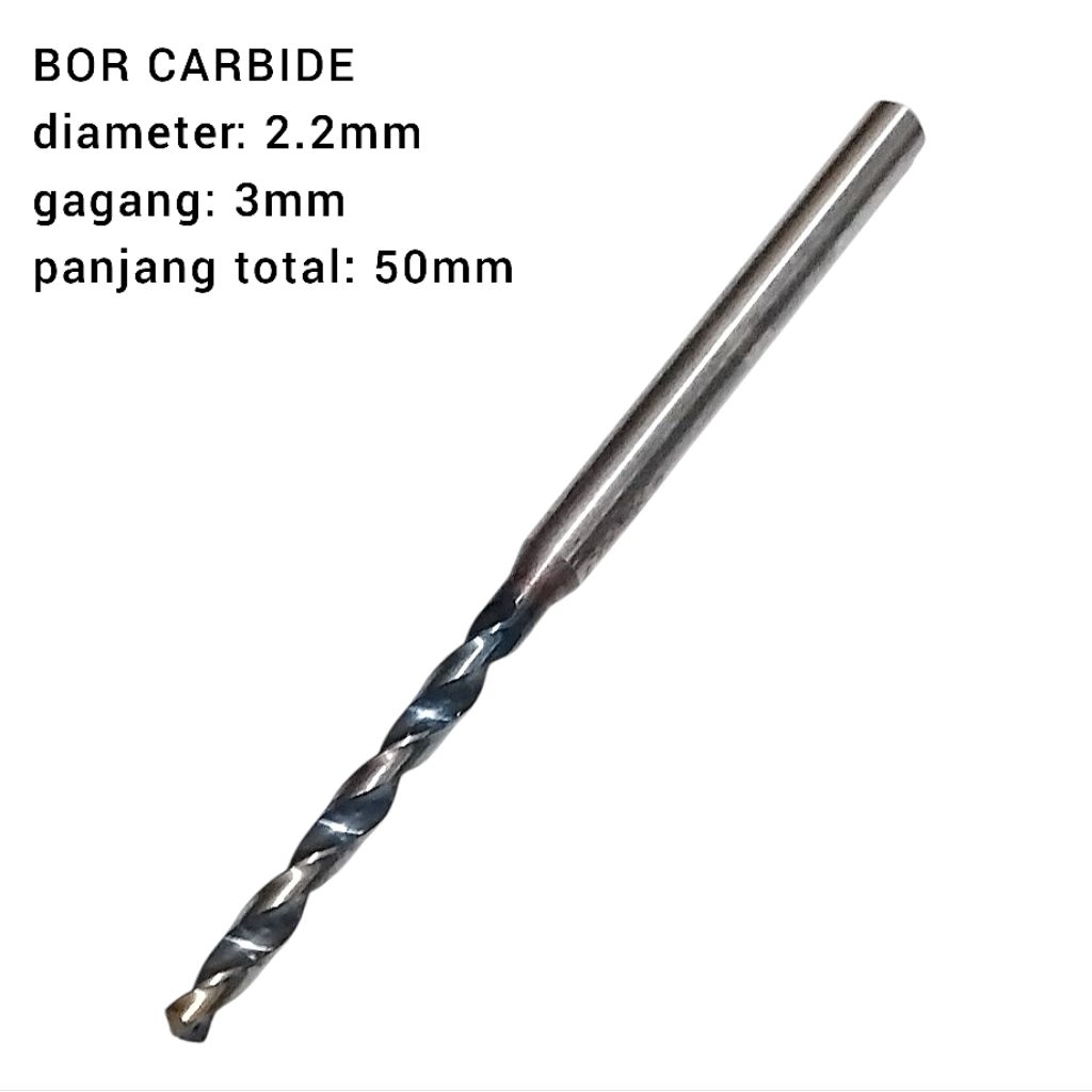 drill mata bor carbide 2.2mm mata bor tembus baja 2.2 mm carbide bekas layak pakai