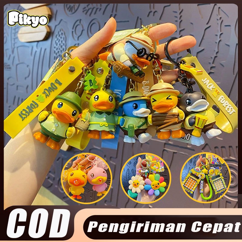 PIKYO B.Duck Bath Doll Keychain Gantungan Kunci Karakter Bebek B-Duck Kuning Lucu /Aksesori Gantunga