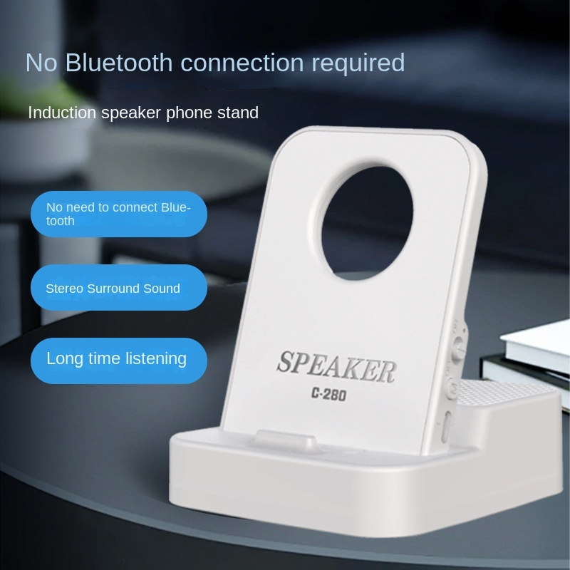 Holder Speaker hp Bluetooth Phone Holder 360° speaker tempel Foldable Mobile Bass Audio holder hp sp
