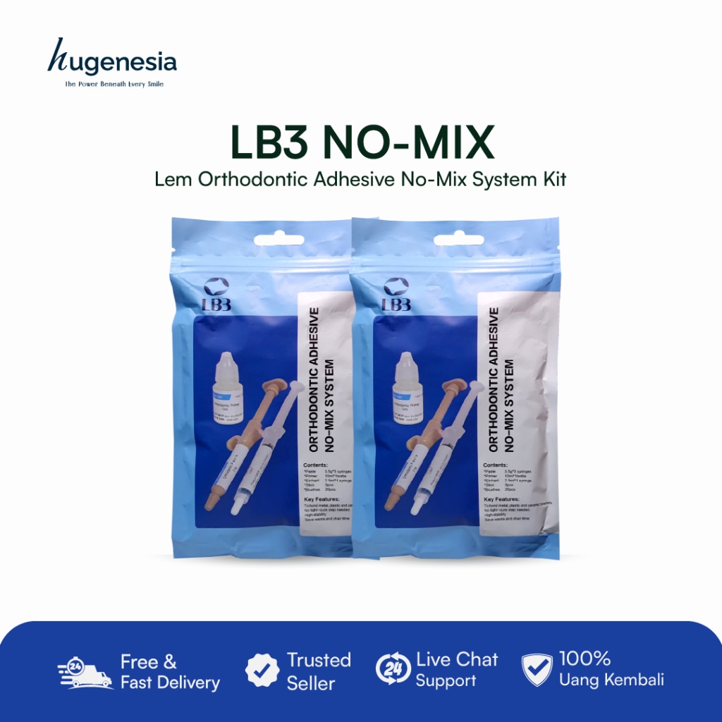Hugenesia - Lem Ortho Lem Behel Gigi LB3 Orthodontic Adhesive No-Mix Kit [Original LB3]