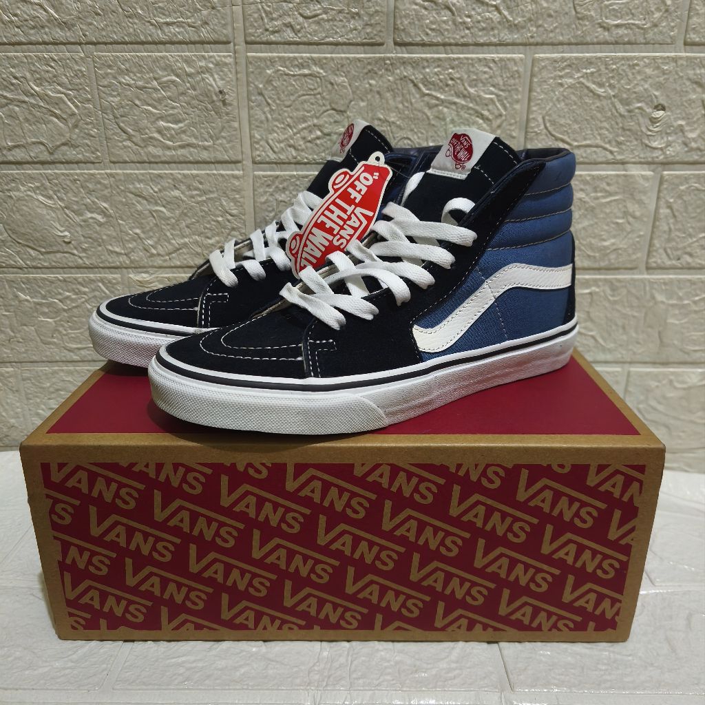 Sepatu Vans Sk8 Hi Navy size 38 BNIB Original Resmi