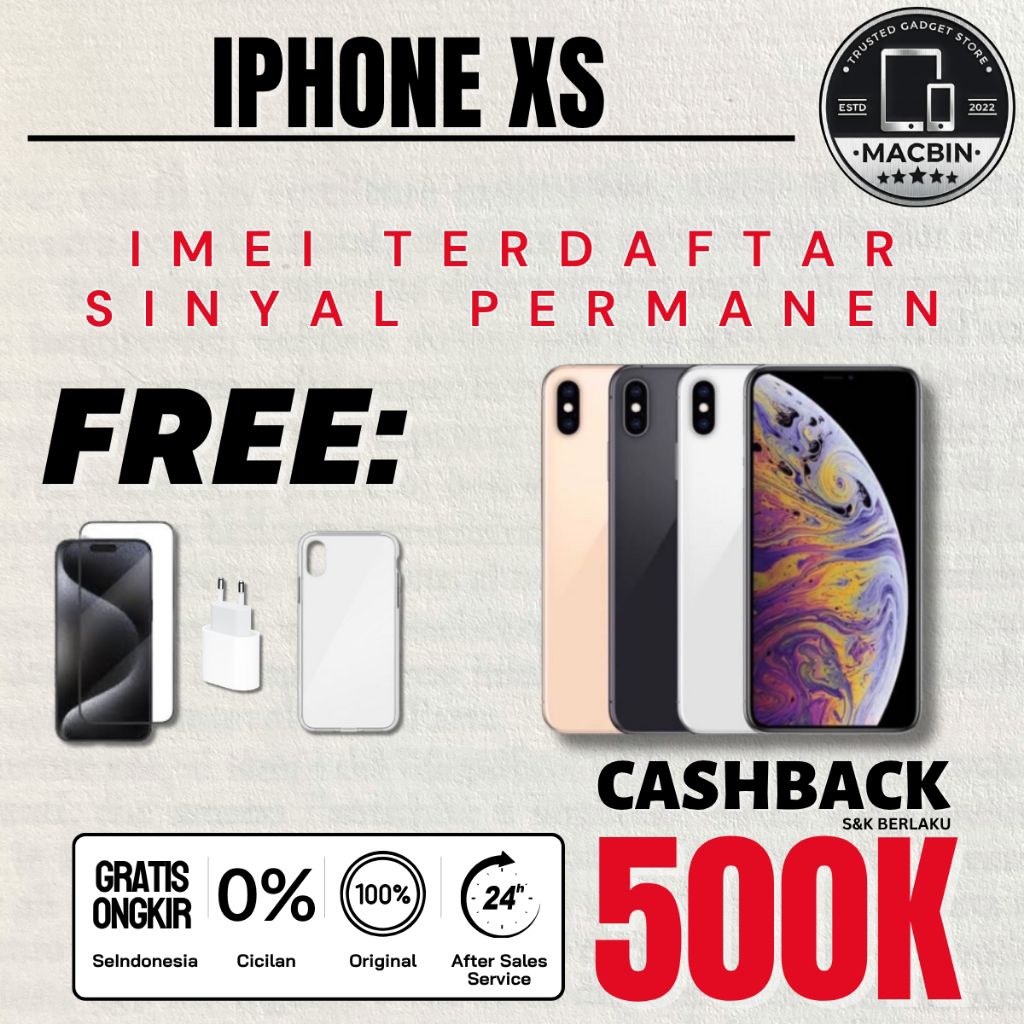 IBOX| iPhone XS 512GB 256GB 64GB Second Original Resmi iBox Fullset