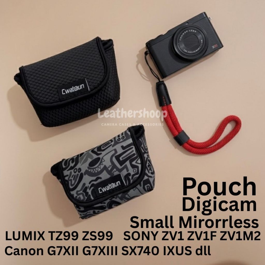 Pouch Kamera Digital / Tas Kamera Pocket / Case Small Mirrorless – Cocok untuk Canon G7X G7XII G7XII