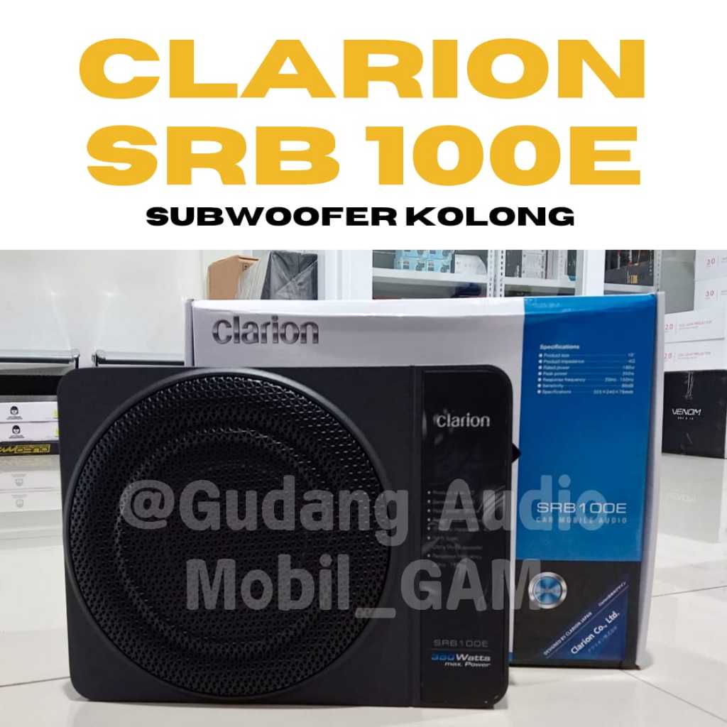 CLARION SRB100E - Subwoofer Active 10" Speaker Bluetooth