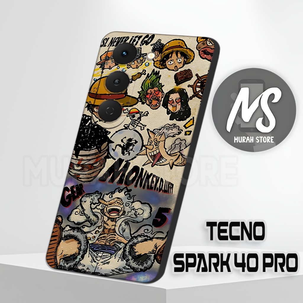 MS5/ Softcase Karet  TECNO SPARK 40 PRO / Motif Anime / Case Hp TECNO SPARK 40 PRO / Silikon TECNO S