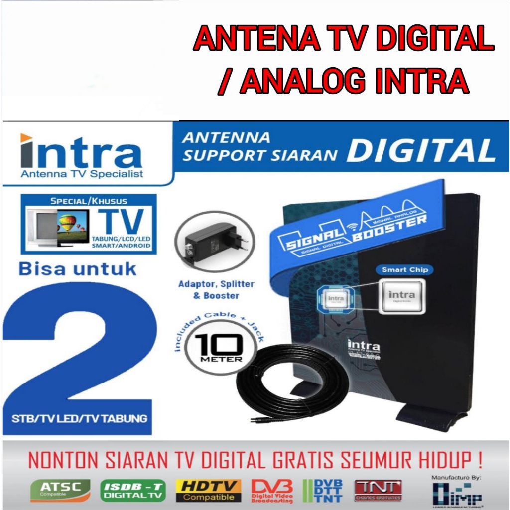 ANTENA TV DIGITAL ANALOG INDOOR OUTDOOR INTRA
