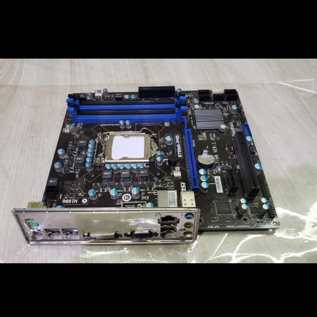 MOTHERBOARD MSI B75MA-P45 LGA 1155 Socket H2 DDR3 ( BERGARANSI )