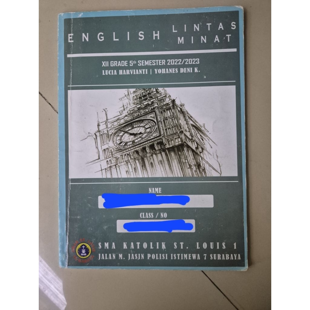 PRELOVED BUKUl English Lintas Minat Kelas XII Grade 5th Semester Gasal 2022/2023 SMA Katolik St Loui
