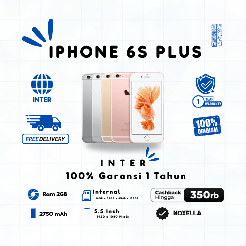 Iphone 6S Plus lNTER Second Fullset Garansi 12 Bulan
