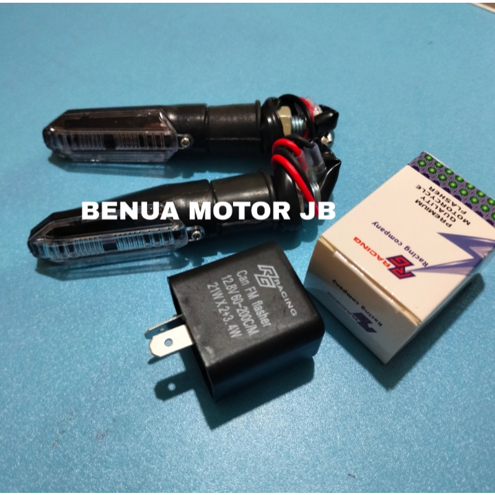 BENUA MOTOR PAKET Flasher sen RG + 2 PCS Sen Variasi Lampu Sen Variasi Model Cb150r Mini Tst Origina