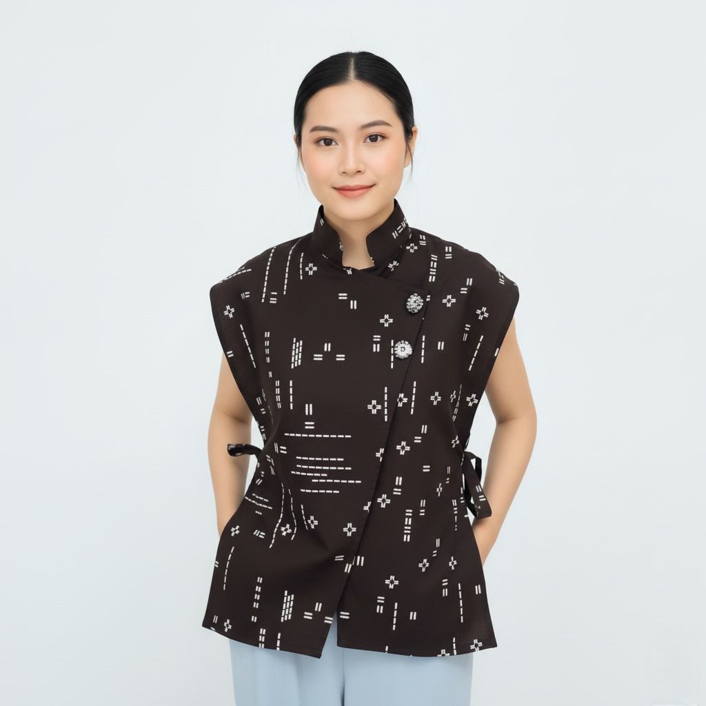 Ber.kain | Senyawa Vest Outer Batik Modern Wanita