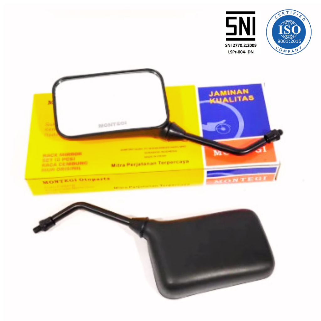 Kaca Spion Motor RC 100 Ori CKD Cembung Montegi Custom Kotak Klasik Spion SNI ISO [mpxmallmotor]