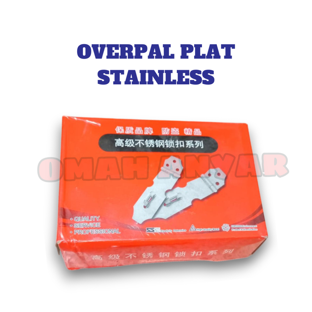 Overpal Plat Grendel Gembok SS Stainless Steel
