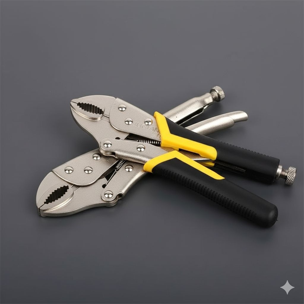 Tang Buaya 10 Inci Tang Jaga Kunci Otomatis Gagang Karet Anti Selip 220mm