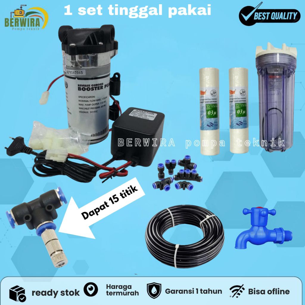 Paket misting 15 titik Mesin Embun Walet Misting Kabut/Embun 15 Titik