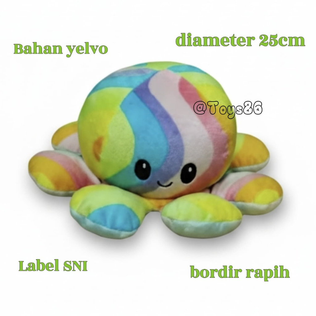Boneka Gurita Octopus Cumi Warna Bolak Balik