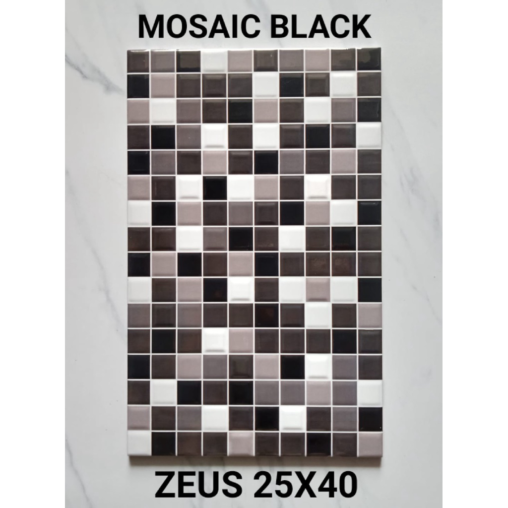 KERAMIK ZEUS MOSAIC BLACK 25x40