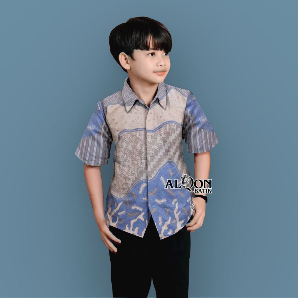Kemeja Batik Anak laki-laki Umur 2-12th || Baju Batik Anak laki-laki Lengan Pendek Terbaru / Atasan 