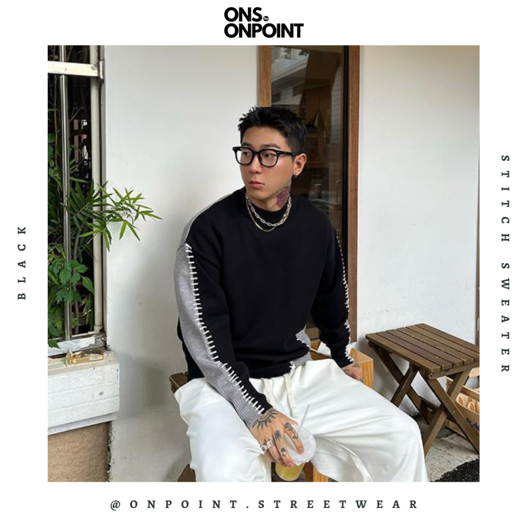 [ONS BY ONPOINT] Stitch Sweater - sweatshirt oversize pria sweaatshirt pria distro sweater pria dewa