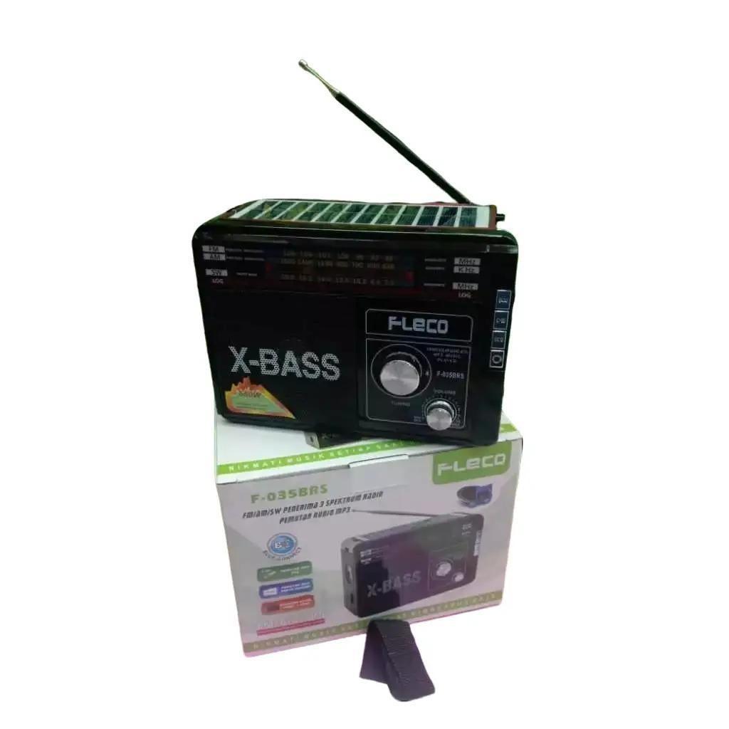 Radio Speaker Portable Fleco F-035BRS Pemutar MP3 USB/MEMORI/AUX/FM/AM/SW/BT Speaker Radio Bluetooth