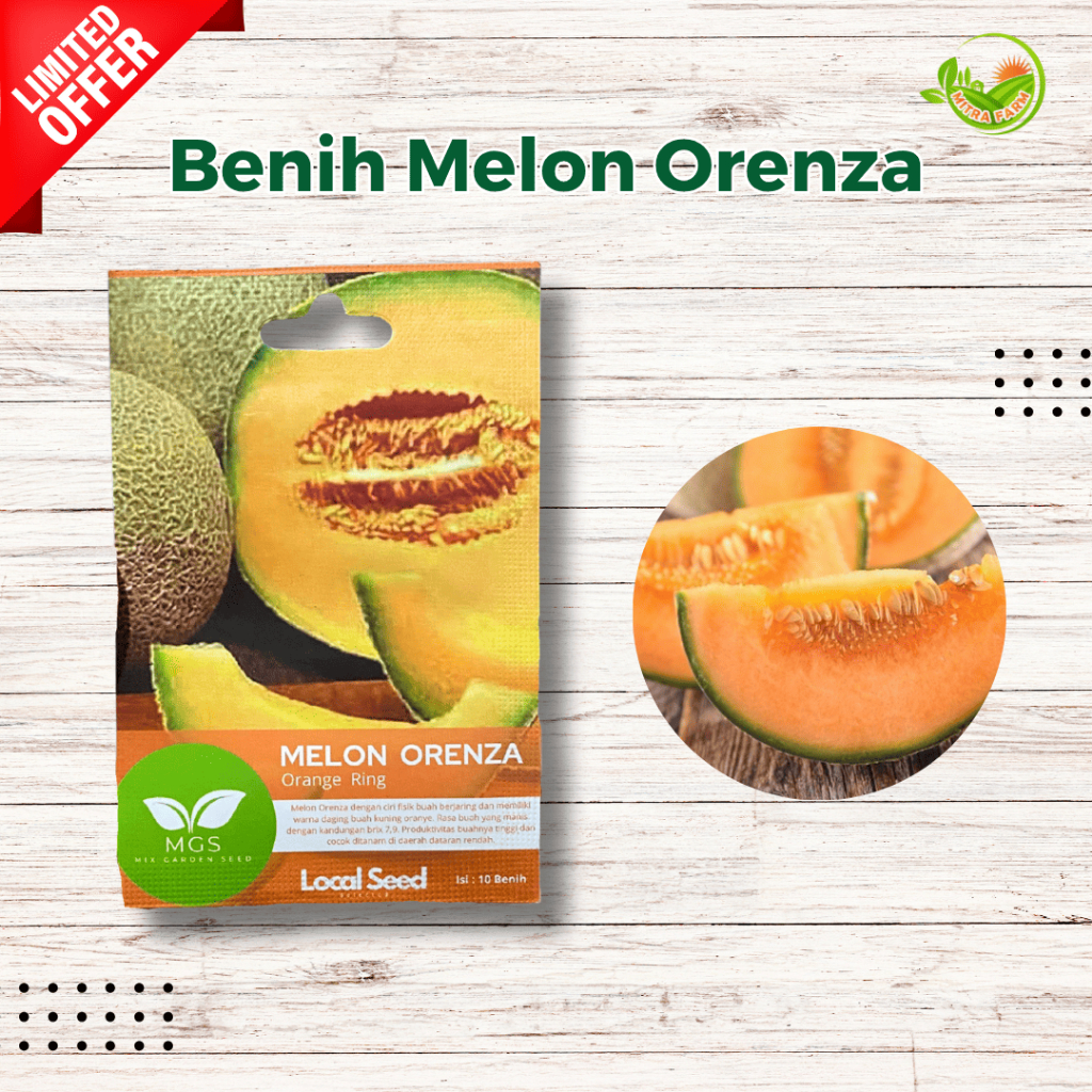 Benih Melon Orenza Isi 10-Benih Melon Orenza MGS-Benih Melon Orenza Murah
