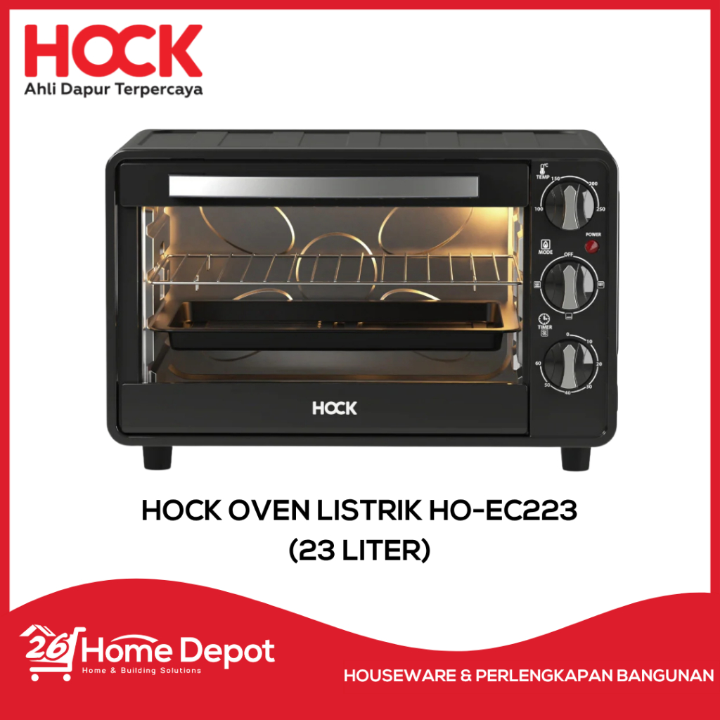 HOCK Oven Listrik HO EC223 Kapasitas 23 L 600-1200 Watt
