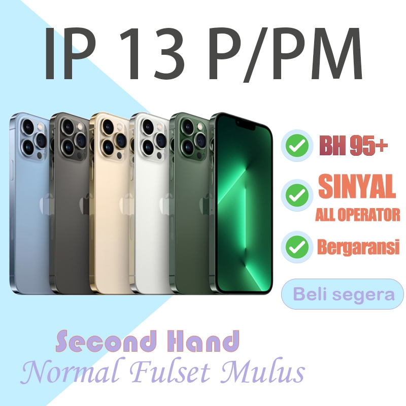 IP 13 PRO/PRO MAX 256GB/128GB SECOND MULUS GOOD CONDITIONS FULLSET LIKE NEW BH 95+
