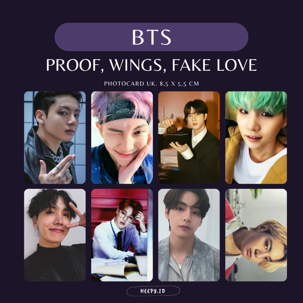 [BTS] UNOFFICIAL PHOTOCARD BTS PROFF, WINGS, FAKE LOVE