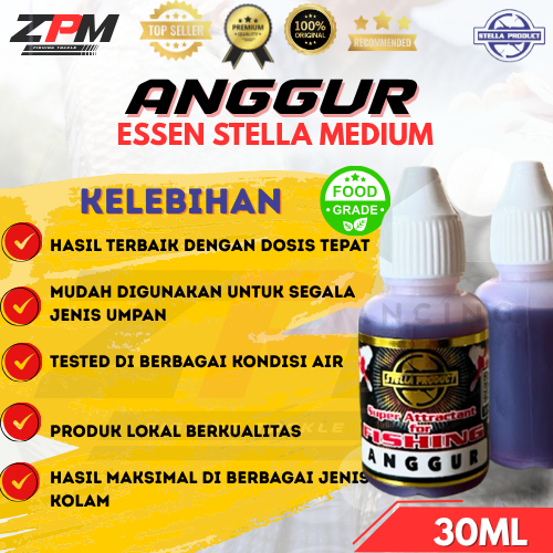 Essen Pancing Stella anggur 30ml umpan ikan mas bawal patin lele gurami