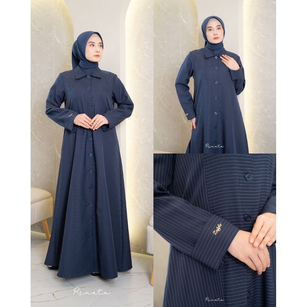 Renata dress by zalifa, gamis zalifa, gamis salur, gamis zalifa