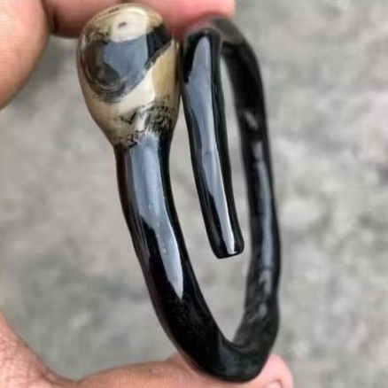 Gelang Akar Bahar Hitam bonggol size kantoran